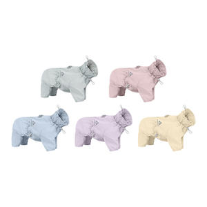 아웃도어 마카롱 컬러 네발 강아지 우비 반려동물 방수 자켓 견인 버클 애견 의류 - Product Image 2