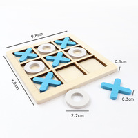 Jeu de société en bois XO Tic Tac Toe |   Jouet éducatif préscolaire pour enfants pour le développement de la pensée logique et le jeu interactif à deux joueurs sur table