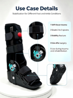 Bottes de marche orthopédiques respirantes et ajustables pour fracture, support OEM pour chaussures en gros, qualité médicale supérieure, classe I, usage hospitalier, unisexe