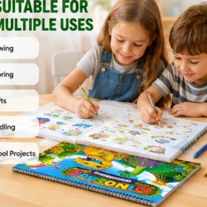 Libro da disegno <span class=keywords><strong>per</strong></span> <span class=keywords><strong>bambini</strong></span> da 2 a 6 <span class=keywords><strong>anni</strong></span> - Carta da disegno <span class=keywords><strong>per</strong></span> l'apprendimento all'asilo - Product Image 4