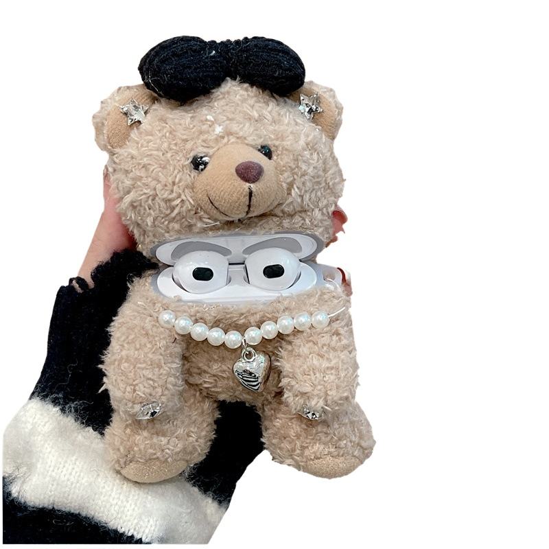 Wholesale Small Teddy Earphone Case Bears Plush for Airpod Pro Animal  Case Mini Plush Toys Bears