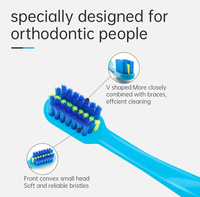 Brosse interdentaire orthodontique à touffe unique, brosse à dents à touffe terminale, spéciale pour patients orthodontiques, pour appareils dentaires et implants, soin quotidien