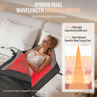 AQSHE 2704 Dreifach-LED 8112 Chip Dual-Wellenlängen Medizinische TPU Rotlichttherapie-Matte für Ganzkörper Infrarot-Rotlicht-Decke