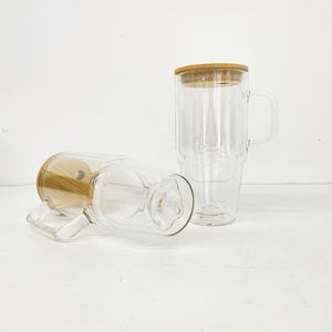 32oz 40oz Double Walled <b>Snow</b> <b>Globe</b> Glass Tumbler with Pre-drilled Hole and Silicone Stopper - Product Image 4