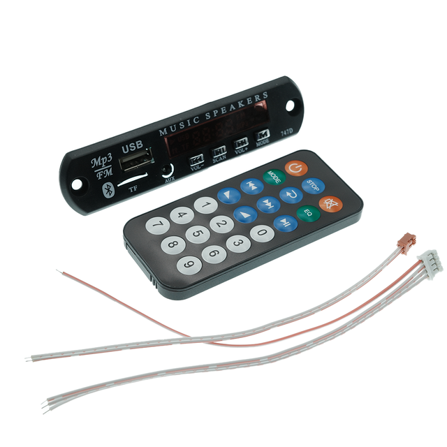 12V  5.0 MP3 Player Wireless Decoder Board Folder Switching USB TF FM Radio Call Module Car Kit for Speaker