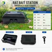 Station d'appât écologique en plastique pour le contrôle des rongeurs (rats et souris)