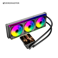 Refroidisseur liquide pour processeur ARGB à triple ventilateur 360 mm OEM ODM, affichage personnalisable, système de refroidissement par eau PWM silencieux pour PC de jeu