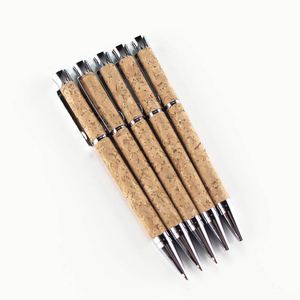 Stylo bille créatif en liège et métal, écologique, personnalisable avec logo, durable, idéal pour cadeaux promotionnels – Meilleures ventes - Product Image 3