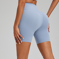 Nouveaux shorts cyclistes d'été pour femmes, taille haute, couleur unie, effet ventre plat, compression, rehaussement des fesses, extensibles dans quatre directions, anti-transpiration, vente en gros