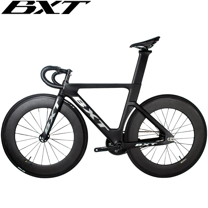 BXT sepeda, sepeda jalan karbon 700C * 25C Aero membentuk gigi tetap lengkap sepeda jejak karbon
