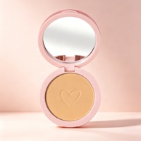 Poudre compacte matifiante et fixante SIIMUNANA avec miroir, 5 couleurs, pour le visage
