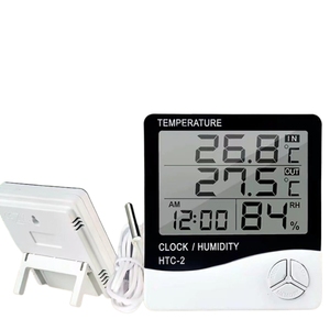 OKY3065-18A HTC-2 Digital <b>Temperature</b> Humidity Meter with External <b>Probe</b> and Clock - Product Image 5