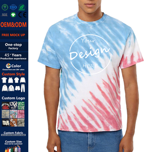 <span class=keywords><strong>Camiseta</strong></span> de punto transpirable y ecológica de corte regular con certificación GOTS y OEKO-TEX de HuaYi, ropa para hombre, camisetas 100% algodón con efecto tie-dye. - Product Image 1