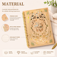 Carnet A5 ligné à couverture rigide avec spirale, motif Tea Time, pour journal intime, planification, cadeau, vente en gros, papeterie en vrac, logo personnalisé