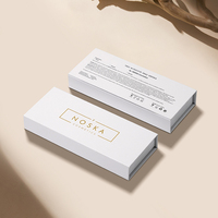 Boîte cosmétique en forme de livre Feuille d'or Logo Print Square Boîtes rigides pour vernis à ongles Huile Soins de la peau Sérum Cadeaux Stratification brillante