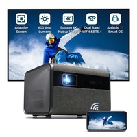 Proyektor Film HDR 4K, proyektor lempar pendek cerdas siang hari sistem Android 11, rapat pendidikan, rumah 800ANSI