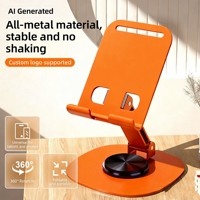 Tout en métal 360 °   Support de téléphone rotatif et pliable, support universel pour tablette