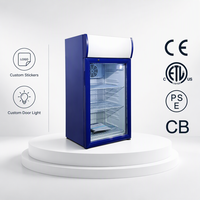 Mini-réfrigérateur vitrine Meisda SC80B 80L avec porte en verre, pour comptoir, refroidisseur de boissons et de bières