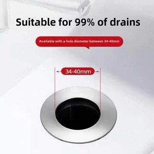 <b>Smart</b> <b>Home</b> Products ABS Core Drain Wash Basin Stopper with Press Filter Basket Accessories - Product Image 2