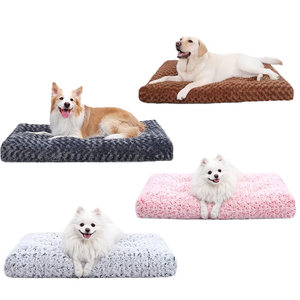 High Eco-Friendly Velvet Fleece <b>Dog</b>/Cat Mat Solid Animal Pattern Plush Square Pet Bed Deep Sleep Winter Wholesale <b>Sofa</b> Bed - Product Image 1