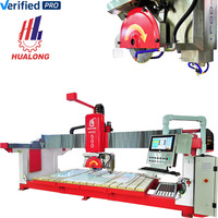 Maquinaria Hualong italiano CNC 5 aixs encimeras de piedra máquina cortadora de grabado Sierra de puente de granito con elevador de vacío
