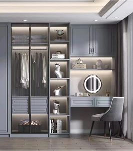 Fabricant de meubles sur mesure Meubles de chambre à coucher Armoire moderne modulaire en bois Design Garde-robe de chambre Style minimaliste - Product Image 4