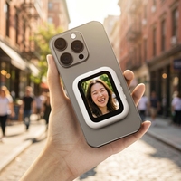 Layar Selfie Vlogging Magnetik untuk Ponsel, Koneksi Nirkabel Bluetooth, Layar Lipat Smartphone untuk Kamera Belakang