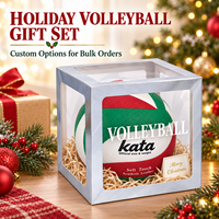 Ballon de volley-ball Aiju PU en coffret cadeau, taille 5, pour les soldes de Noël, ensemble avec logo personnalisé, Bola De Volei, Ballon De Volley