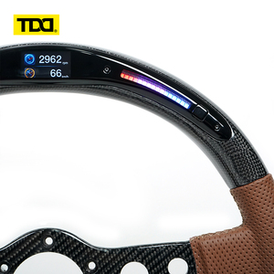 พวงมาลัยคาร์บอนไฟเบอร์แบบถอดเร็ว TDD Universal Custom LED Display พร้อมจอแสดงผล LED สำหรับรถแข่ง  อะไหล่ตกแต่งสำหรับเปลี่ยนแทนของเดิม - Product Image 3