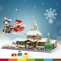 Set de Bloques de Construcción Temáticos de Temporada, Maestro Kit de Construcción de Casas 3D MOC, Ladrillos Encajables para Decoración de Escritorio