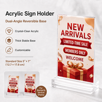 Support de menu de table en acrylique personnalisé, plusieurs tailles, pour hôtel, bar, café, présentoir de table – Vente en gros