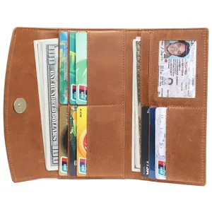 Marrant Vintage Embossing Men Long Wallet Clutch Purses Leather Multi-Card Wallets Money Clips Men Genuine Leather Card Holder