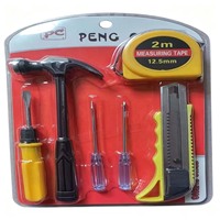 Ensemble d'outils à main S809, Kits d'outils à main, Tournevis, Couteau, Brosse, Pince, Marteau, Ruban adhésif, Produit à 1 $, Série 1$ Matériel et Outils