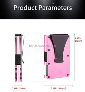 Angesagte Herren-Metallbrieftasche Minimalistische Taktische Geldbörse RFID-Blockierender Kartenhalter Geldklammer Aluminium-Kreditkartenhalter für Männer Geschenk - Product Image 3