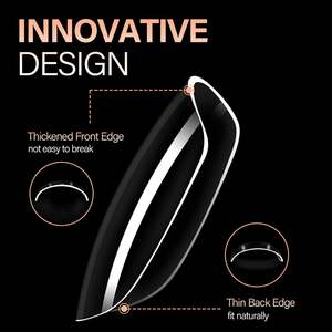 <span class=keywords><strong>AILLSA</strong></span> 504 Piezas, Tamaños 10/12, Puntas de Uñas Cuadradas Extra Cortas, Forma Ovalada, Puntas de Uñas de Gel Suave, Cobertura Completa - Product Image 4