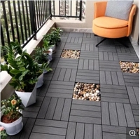 Moderne 300X300mm solide Anti UV anti-dérapant étanche à l'eau pierre herbe WPC bricolage carreaux de terrasse bois plastique Composite carreaux de terrasse