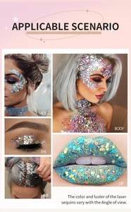 Palette di ombretti liquidi glitterati MAXFINE, glitter per occhi ad alta pigmentazione e impermeabili, <span class=keywords><strong>trucco</strong></span> occhi effetto <span class=keywords><strong>sirena</strong></span> per feste e discoteche - Product Image 3