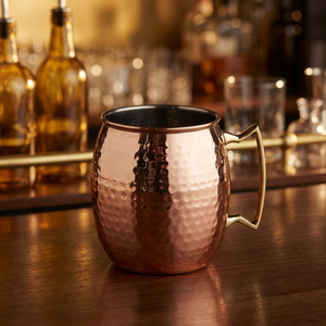 Cocktail Wholesale Copper Mule Mug Set with Copper <b>Straws</b> Custom Golden Hammered Moscow MIINOX MW-MMMC Eco-Friendly - Product Image 1
