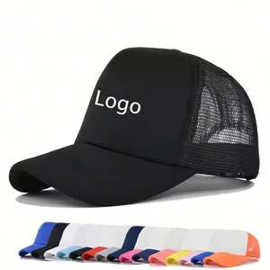 Casquettes de camionneur en maille à 5 panneaux pour hommes, de haute qualité, personnalisables avec votre propre logo brodé en 3D, design classique, vente en gros - Product Image 1