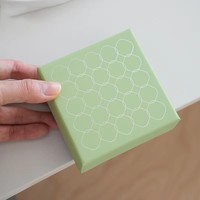 Boîte en papier à motif géométrique vert Emballage haut de gamme pour bijoux et produits de luxe