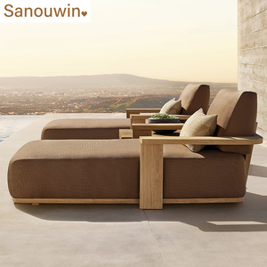 Bon marché Prix extérieur Jardin Villa Piscine Chaise longue <span class=keywords><strong>en</strong></span> bois massif <span class=keywords><strong>Bain</strong></span> <span class=keywords><strong>de</strong></span> <span class=keywords><strong>soleil</strong></span> Loisirs Imperméable Chaise longue Meubles - Product Image 4