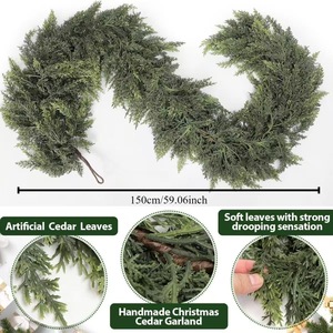 Guirlandes de Noël en pin et cyprès Ji Shun 100cm-200cm style nordique pour la décoration de cheminée - Product Image 5