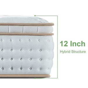 Supplier <strong>Matras</strong> 12inch Factory Comfortable Memory Foam Pocket Spring Sleep Bed Mattresses Mattress in Box Colchon - Product Image 3