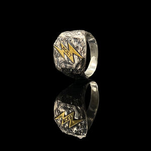 Anillo de Plata 925 con <span class=keywords><strong>Rayo</strong></span> de <span class=keywords><strong>Zeus</strong></span>, Anillo de Dios Masculino de Moda, Estilo Punk Vintage, Joyería para Fiestas - Product Image 3