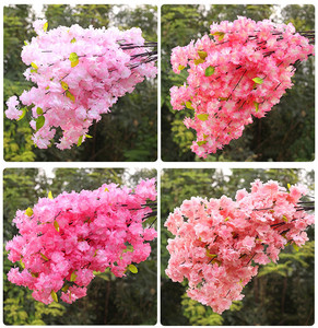 Flores de Cerezo Artificiales Rosadas y Blancas al por Mayor, Decoración para Bodas, Árbol de Cerezo Colgante de 100 cm, Ramas de Flores de Cerezo para Centros de Mesa - Product Image 3