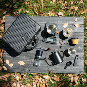 10 पीसी लक्जरी आर्बिक आउटडोर कॉफी निर्माता किट 600 मिली क्षमता यात्रा बैग केटल मैनुअल ग्राइंडर सिरेमिक ड्रिप हैंड कॉफी उपकरण - Product Image 6