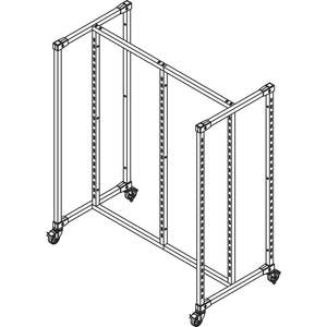 Support de tuyau en métal pour magasin de vêtements au détail Support de vêtements Jeans Pantalons Vêtements Présentoir avec roue pour magasin - Product Image 2