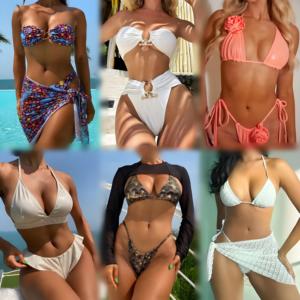 Conjunto de Bikini Estampado para Mujer, Venta al por Mayor, Traje de Baño Sexy sin Espalda, Conjunto de Dos Piezas, Estilo Mixto, Envío Aleatorio - Product Image 2