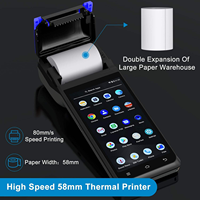 Terminal de point de vente Android 13 de 5,5 pouces avec NFC, 3G, 4G, Bluetooth, WiFi pour la commande en restaurant, système mobile de vente au détail, terminal portable tout-en-un