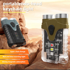 EDC Đèn pin công suất cao Mini Keychain kép đầu Quà Tặng <span class=keywords><strong>LED</strong></span> Torch ánh sáng ngoài trời cắm trại không thấm nước Đèn pin đèn - Product Image 4